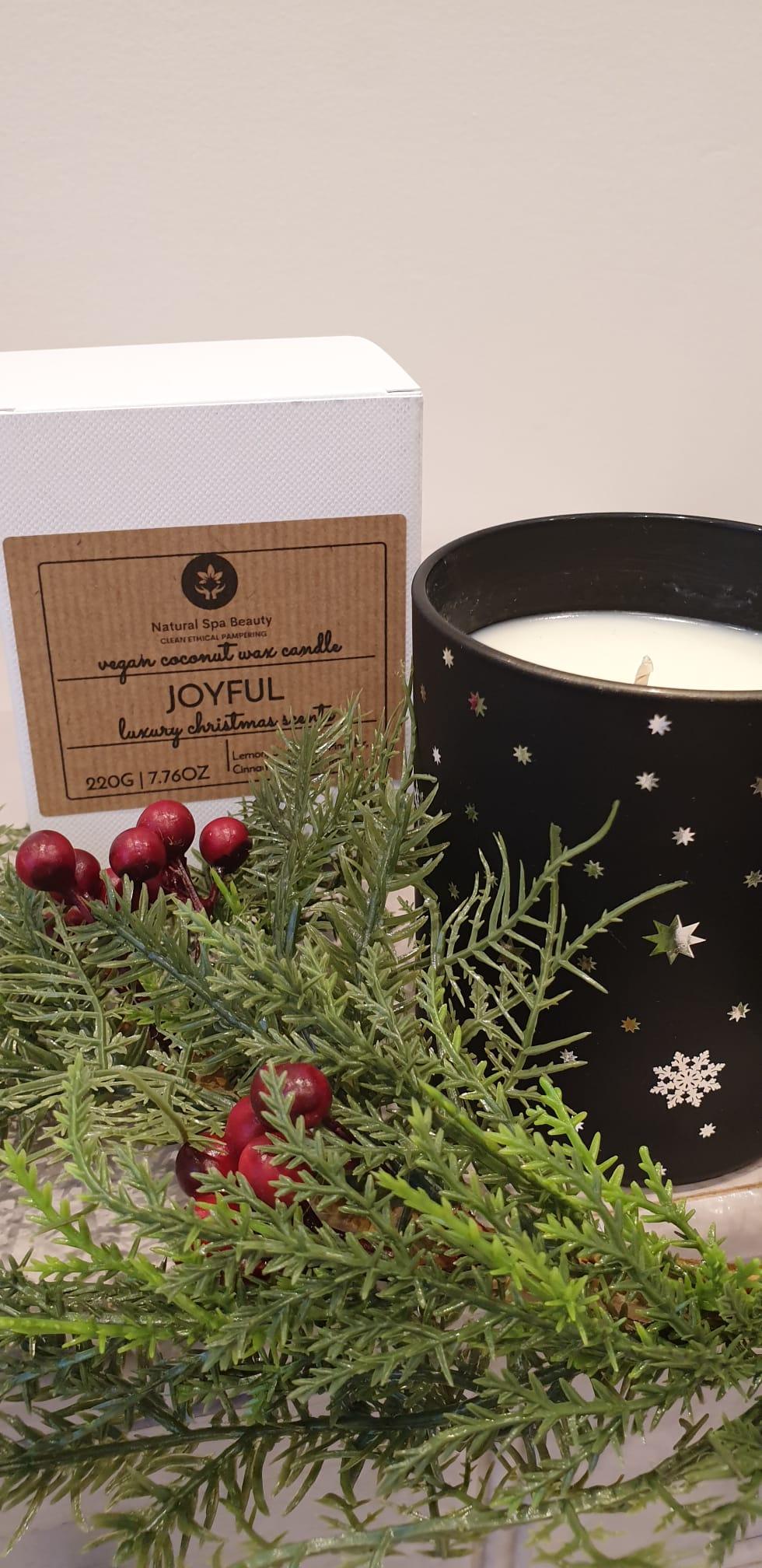 Festive Candle - Joyful - Natural Spa Beauty